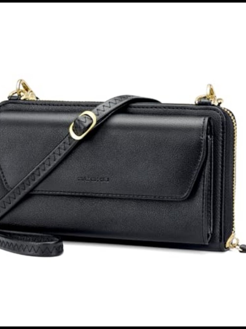 RFID Blocking Wristlet Wallet with 2 Removable Straps Vegan PU Leather